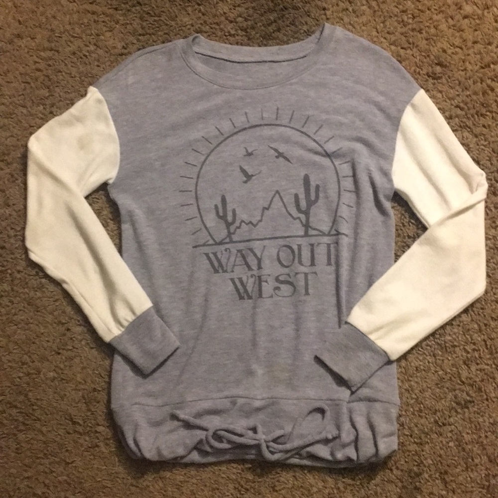 Gray and White sweater -size xs-